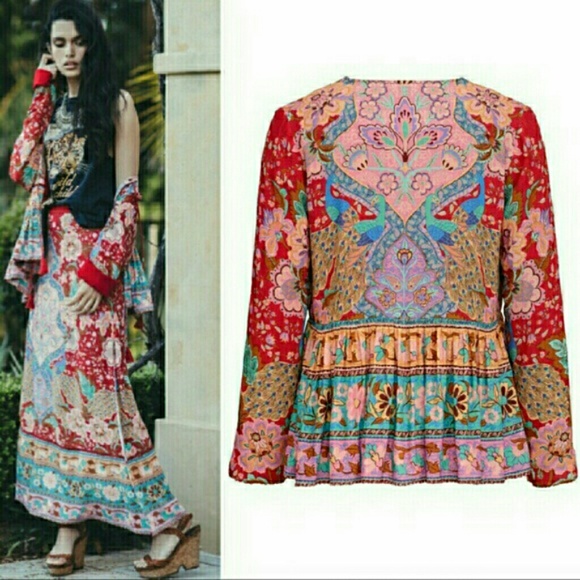 New spell designs lotus jacket ruby M peacock gyps - Picture 3 of 7